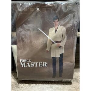 Hauntlook Costume Men's XL Beige Brown Jedi Robe and Belt Set Force Master NEW